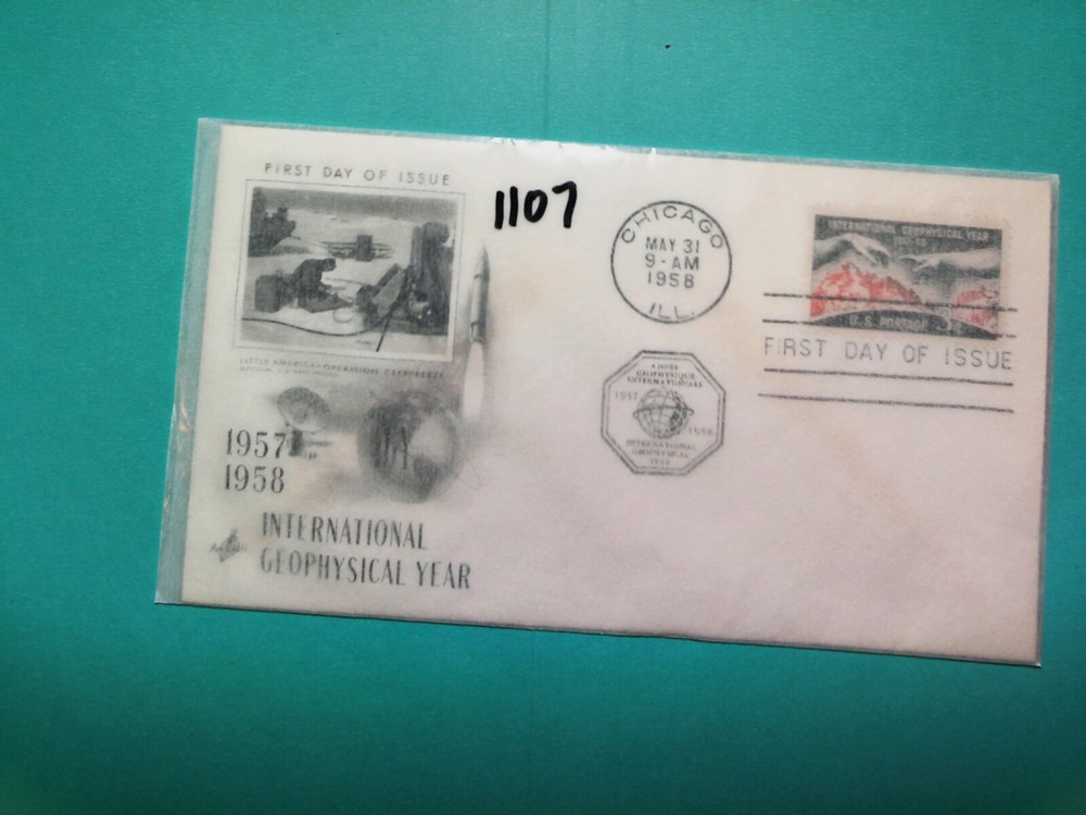 U. S. Stamp FDC  #1107 - Int'l Geophysical Year