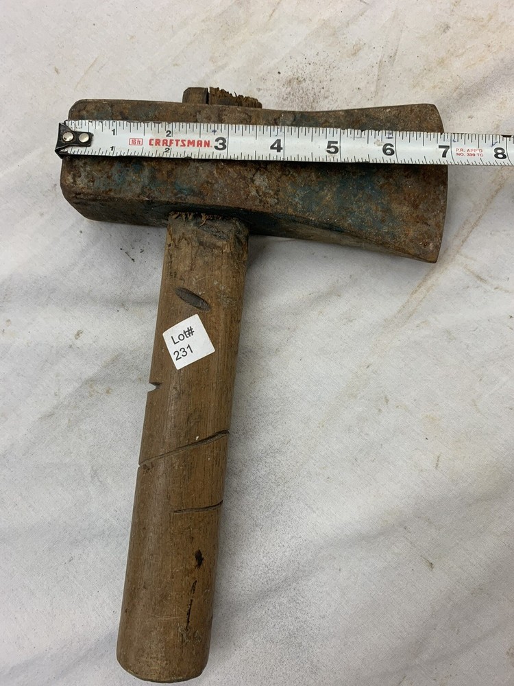 Rare Vintage Short Handled Splitting Hammer