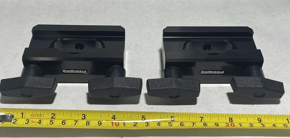 (2) RigWheels Universal Pipe Clamp for Light Stand Rig Wheels