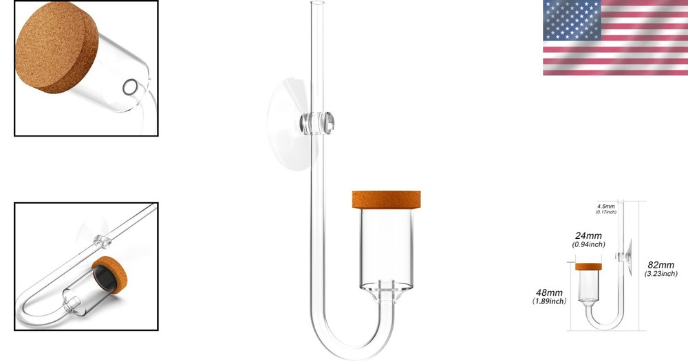 Aquarium CO2 Diffuser with Customized Ceramic – Perfect for 32-Gallon Tanks