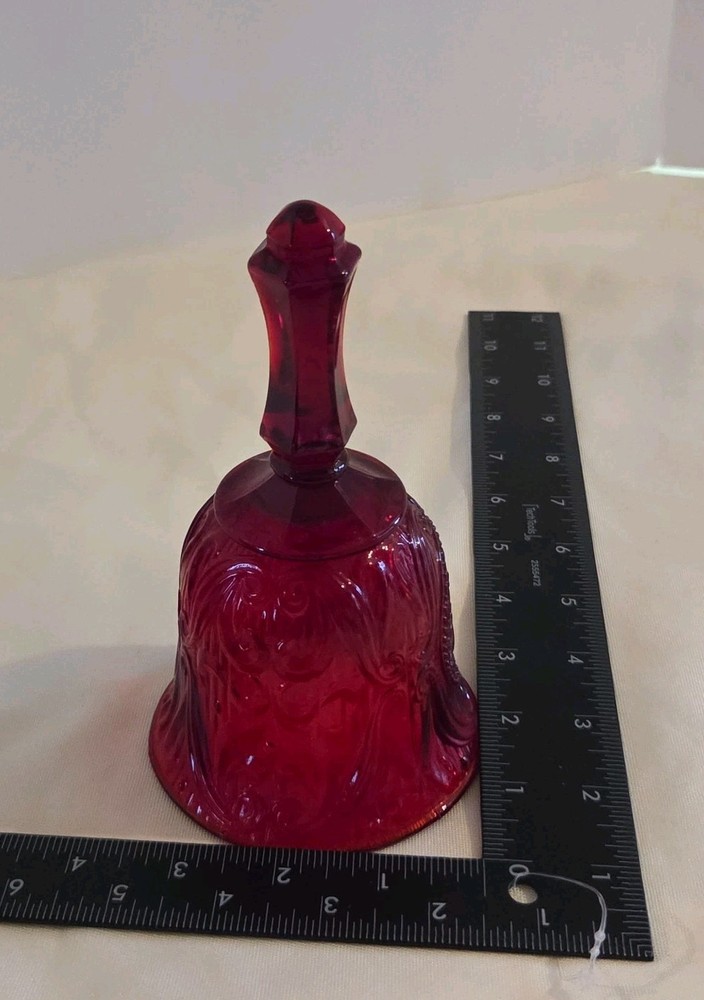 Vtg L.E. Smith Ruby Red 40th Anniversary Bell 6 1/4"