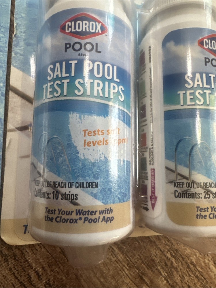 Clorox Pool&Spa Salt Pool Test Strips for Pool Water Testing, 30/75 Strips