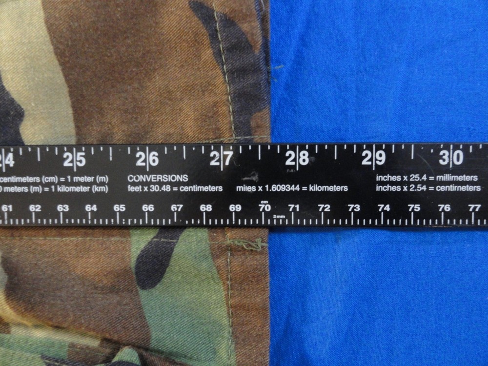 BDU WOODLAND CAMOUFLAGE JACKET W/ CHEST HOOK & LOOP ID SMALL SHORT