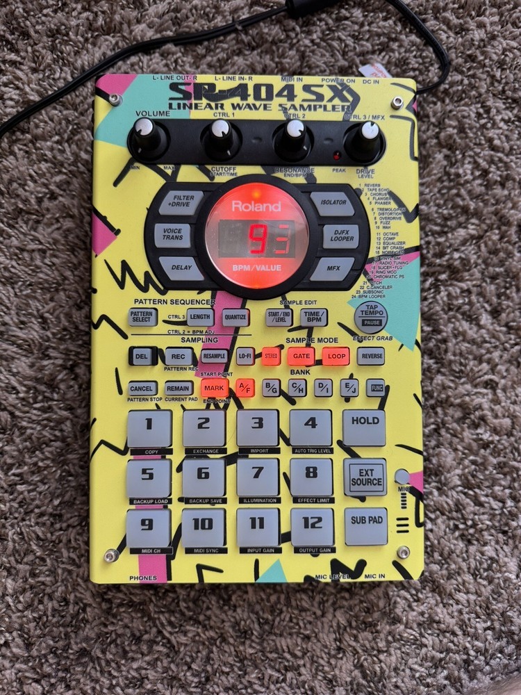 Roland SP-404SX Linear Wave Sampler w/ Custom Removable Skin