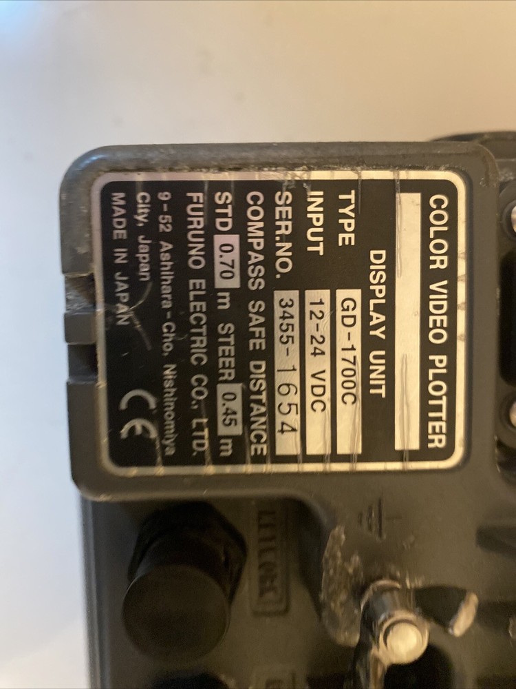 Furuno GD-1700c 7" Navnet C-MAP Chartplotter VX1 Display