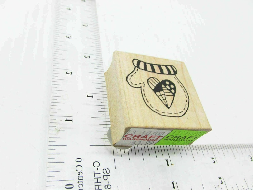 Love Mitten Rubber Stamp - Stamp Set B352
