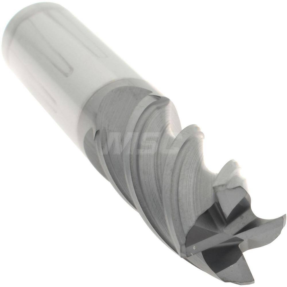 Accupro 3/8" Diam 4 Flute Single End Solid Carbide 0.015" Chamfer Width Corne...