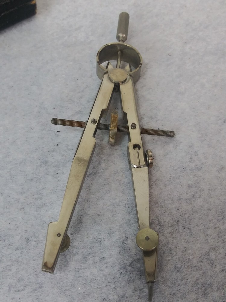 Tower of Germany Vintage Drafting Tools Compass In Hardside Case