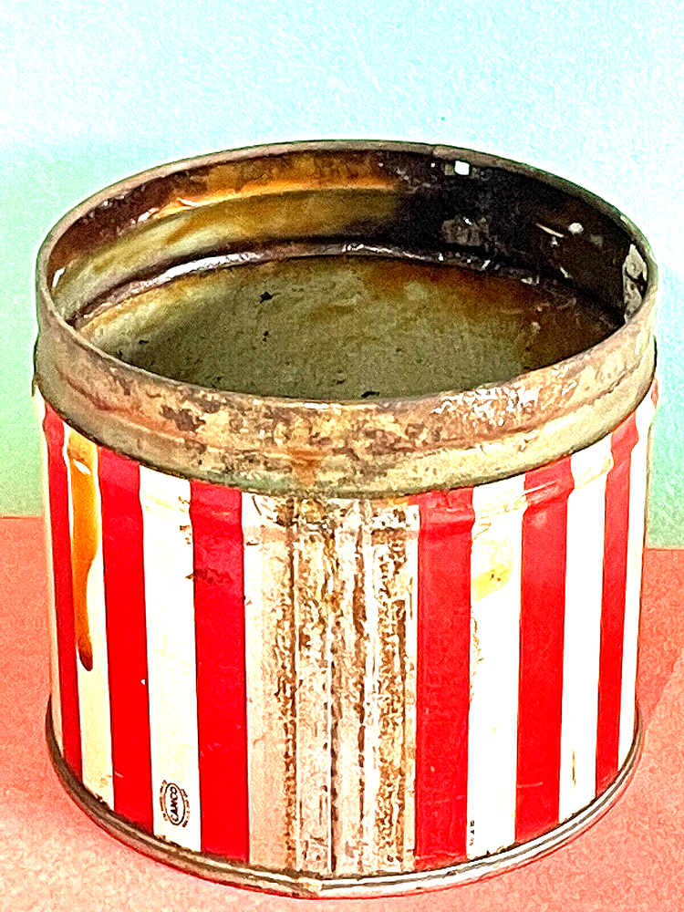 Rare Vintage c1946 Circus Peanuts Elephant SMALL PEANUTS TIN /NO LID