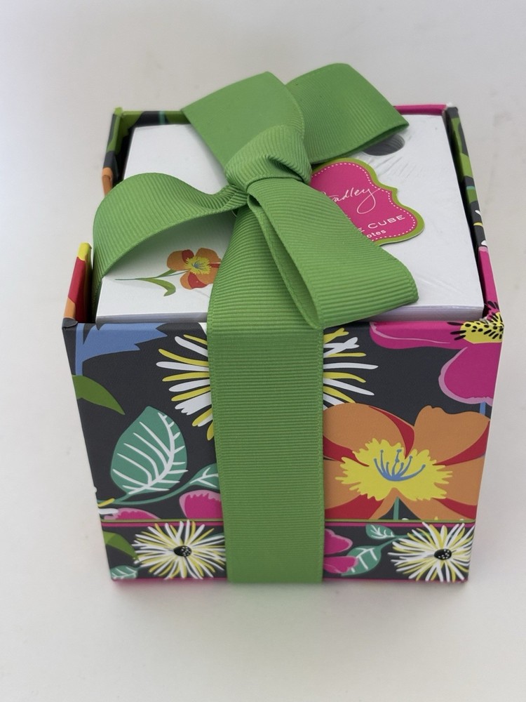 Vera Bradley Jazzy Blooms Take Note Cube Retired Pattern NEW Desk Gift