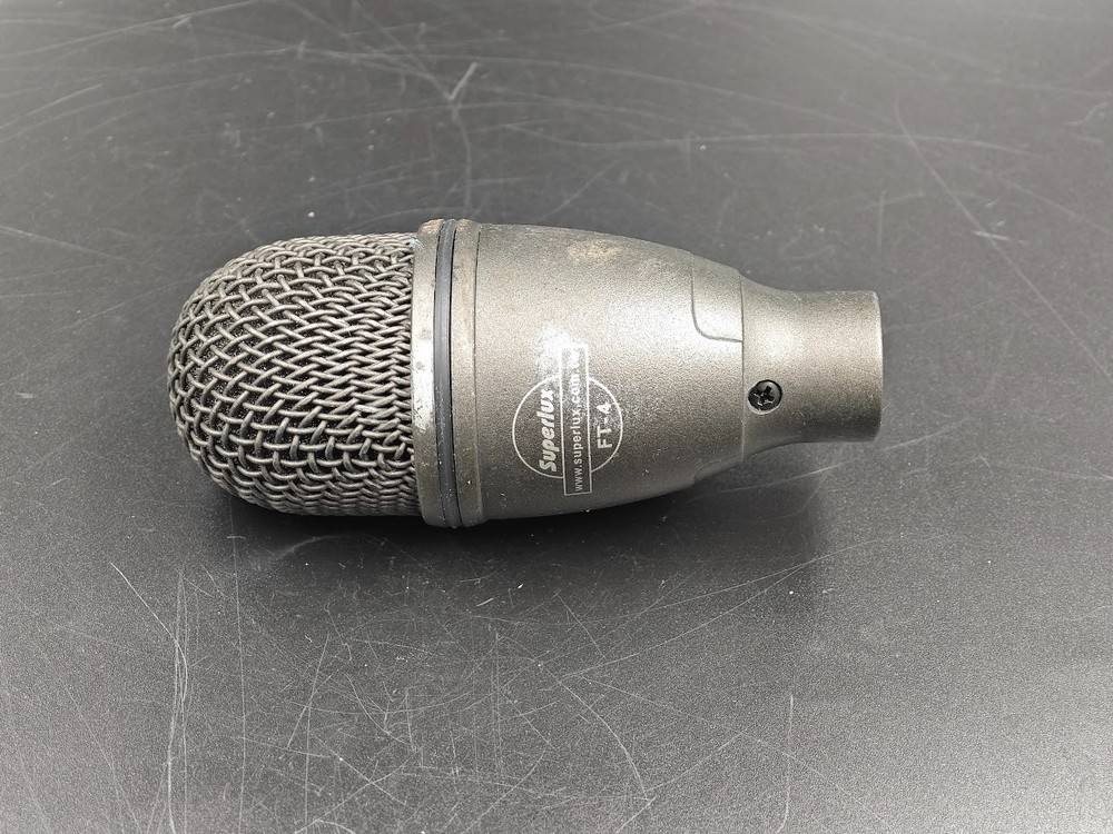 Superlux FT-4 Floor Tom Tom Microphone Black Used Working