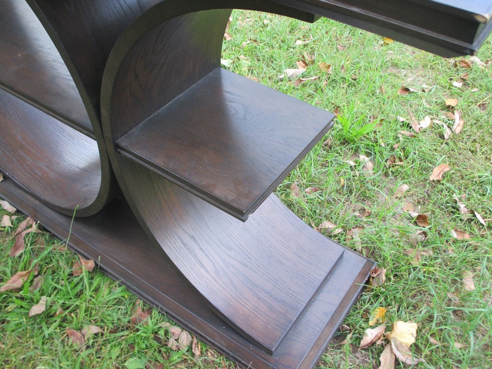 MID CENTURY MODERN CURVED BENTWOOD SOFA CONSOLE TABLE