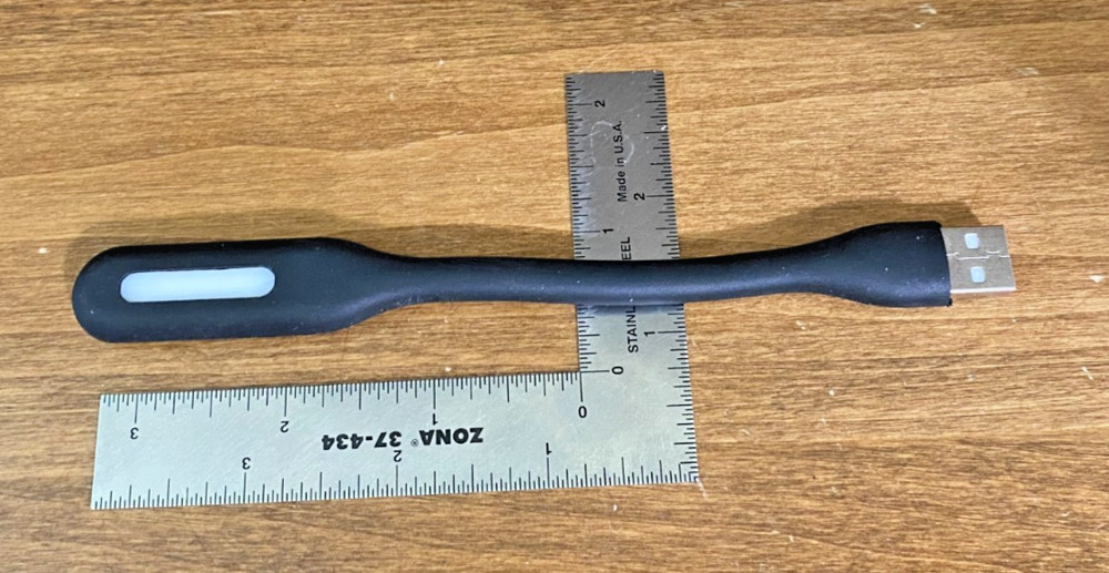 USB LED Light Clear Light Stick Colored Black Open Box Used