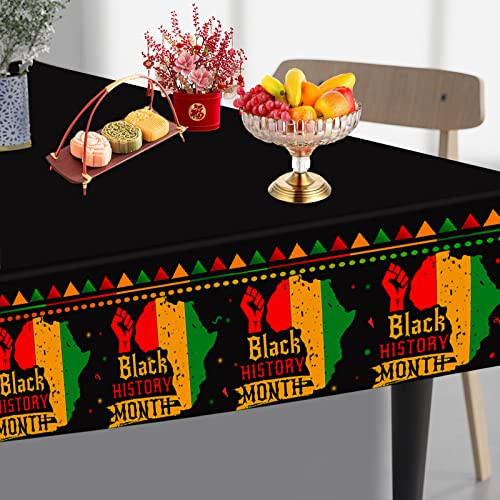 3 Pack Black History Month Tablecloths Plastic Disposable Rectangular