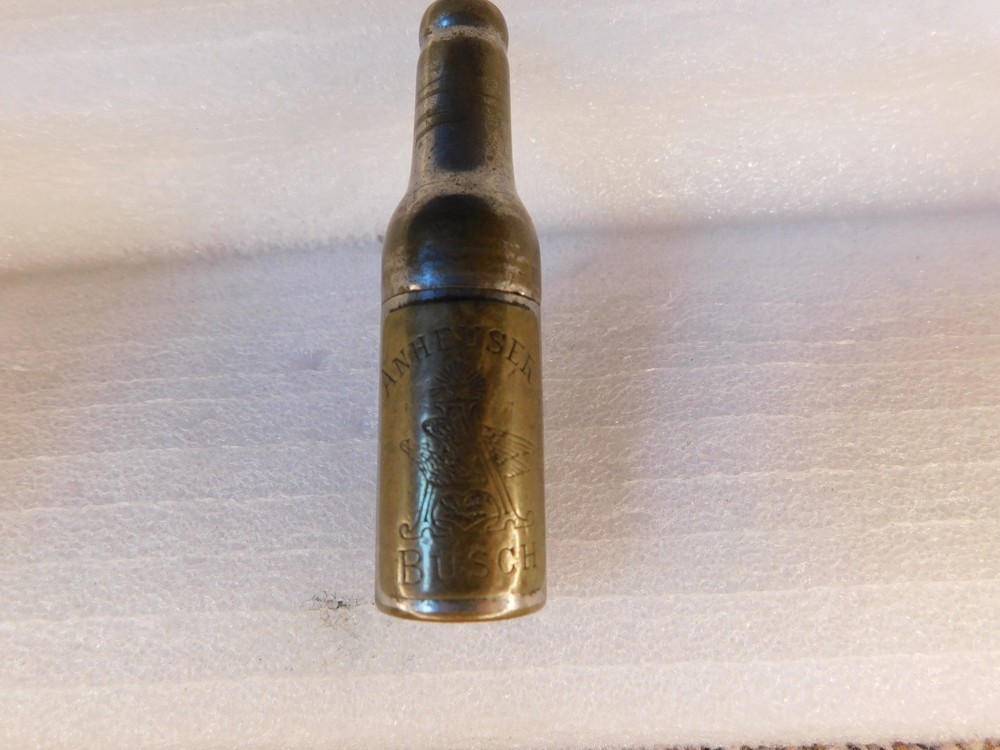 Old Anheuser Busch Beer Advertising Compact Corkscrew Opener