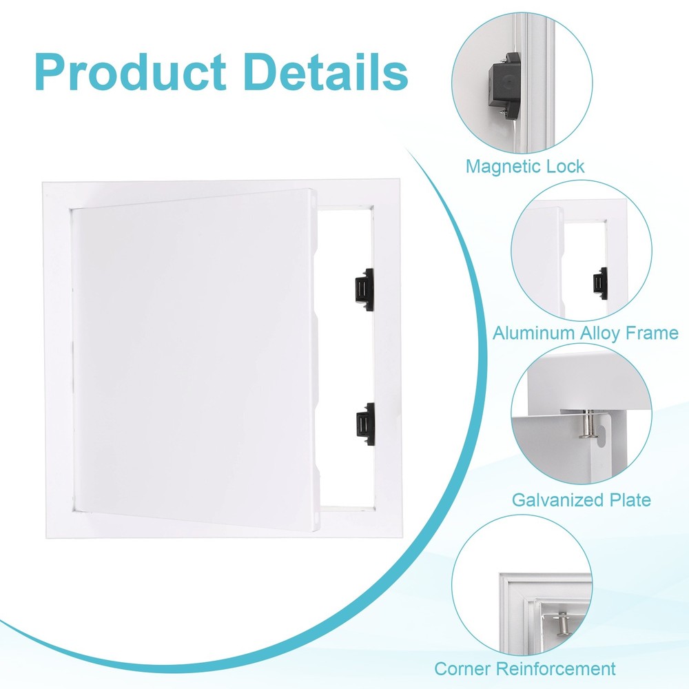 13"x13" Drywall Access Panel Wall Hole Cover Access Doors with Click Lock, White