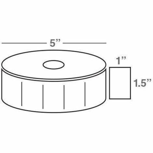 Wasp 1.5" x 1.0" Direct Thermal Labels 4 rolls 2300 per roll 5" OD