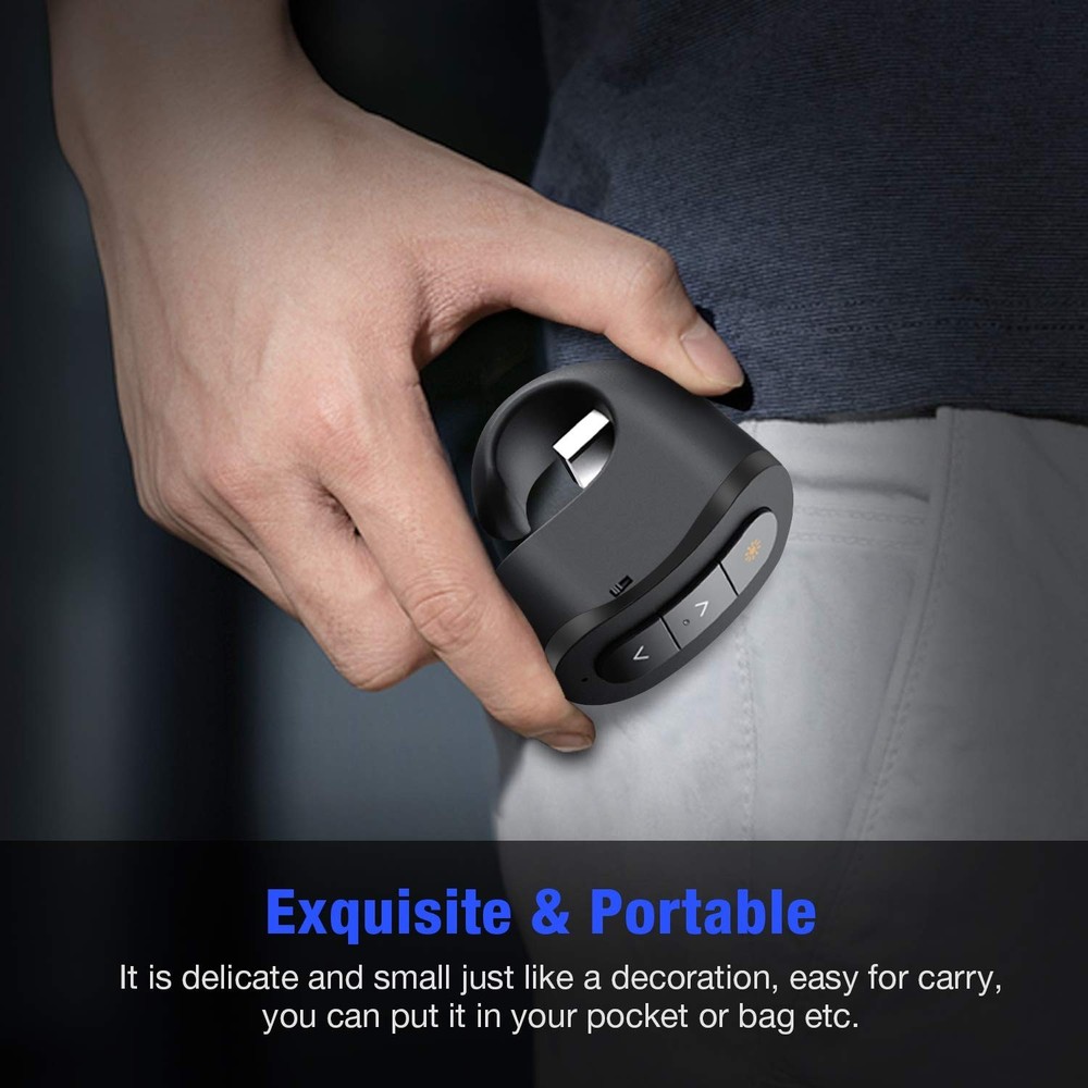 Rechargeable Finger Ring Wireless Presenter Clicker PowerPoint Keynote Mac