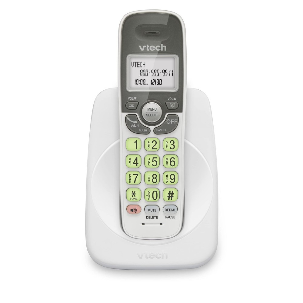 VTech Cordless Phone with DECT 6.0, Full-Duplex Speakerphone, Lighted Display, B