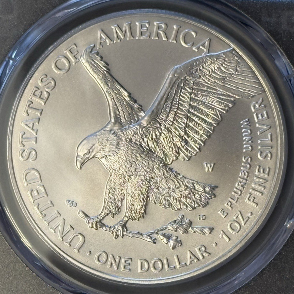 2022-W Burnished Silver Eagle PCGS SP69 FIRST STRIKE (Flag Label)