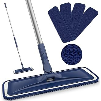 18" Microfiber Mop Cleaning System w/ 4 Pads