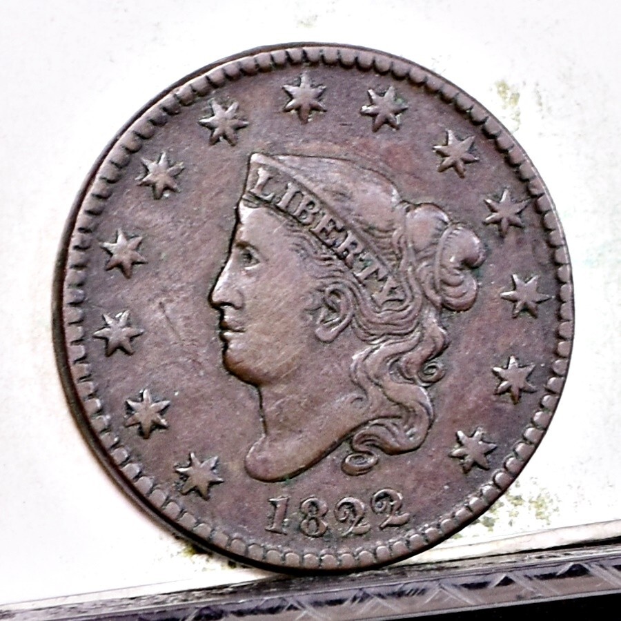 1822 Large Cent - VF Details, Surface Issues (56522-Z)