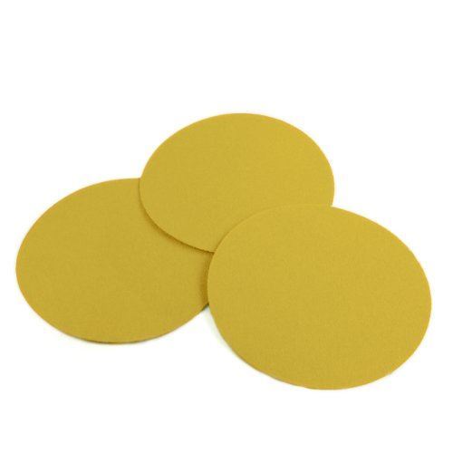 6" 100 Grit Gold PSA Stick On Sanding Disc, 100-Pack