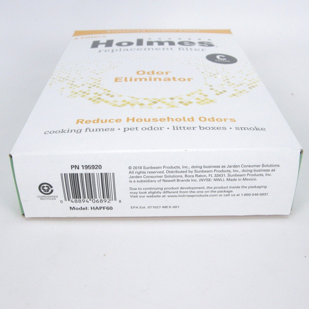 Holmes Replacement Carbon Odor Filters HAPF60 Filter C 4 Pack + 1 - NIB
