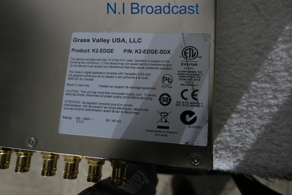 1x Grass Valley K2 Edge smart playout servers (server 10)
