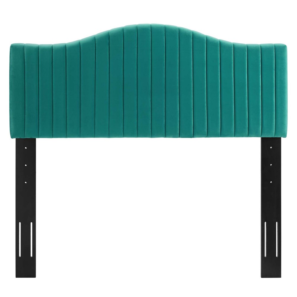 Modway Brielle Performance Velvet Twin Headboard in Teal