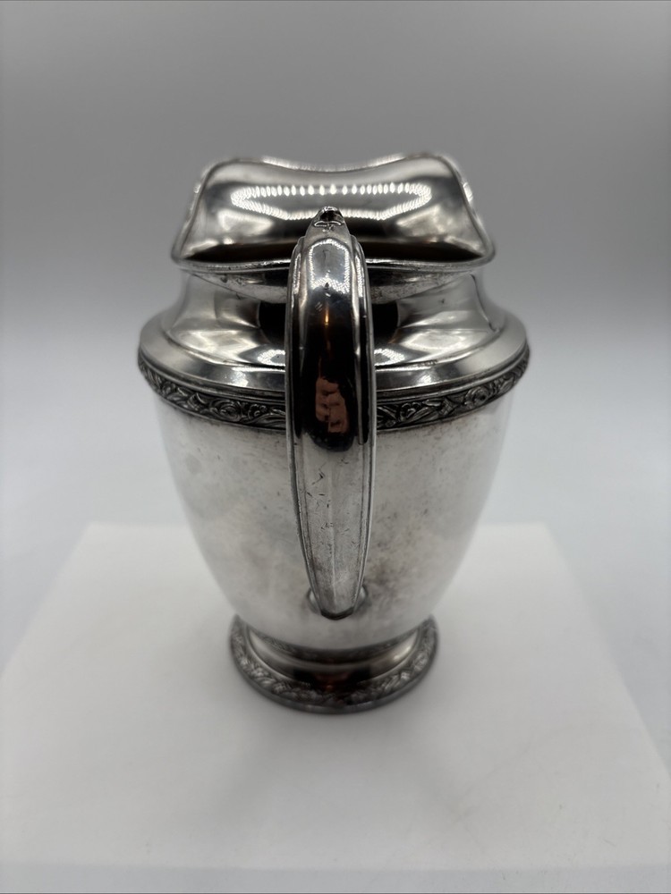 Antique Silver Plated Oneida MAYBROOK Water Pitcher Ornate Handle