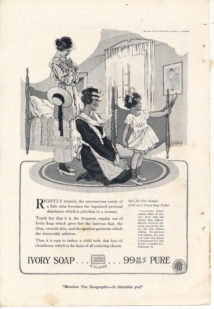 Magazine Ad - 1920 - Ivory Soap - John Lagatta Illustrator