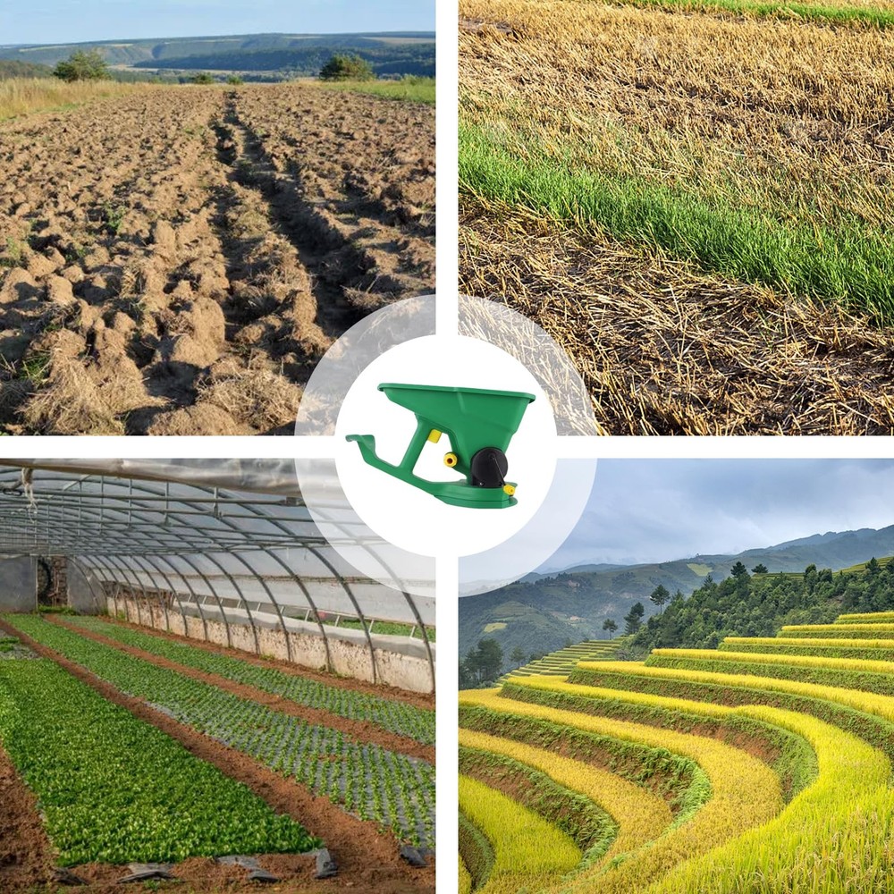 Pcmursal Grass Seed Spreader, Fertilizer Handheld Power Green