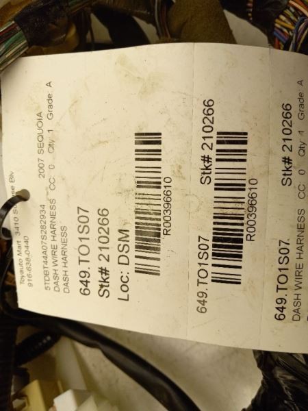 2007 TOYOTA SEQUOIA DASH WIRE HARNESS