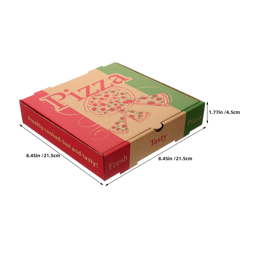 5 Pcs Pizza Packaging Box Cookie Storage Containers Bakery Boxes