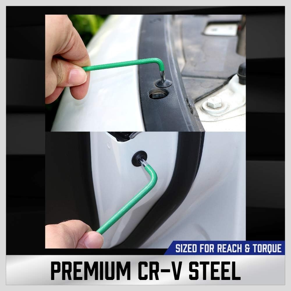 Color-Coded Hex and Torx Key Set with 9PCS Each for Easy Size Identification