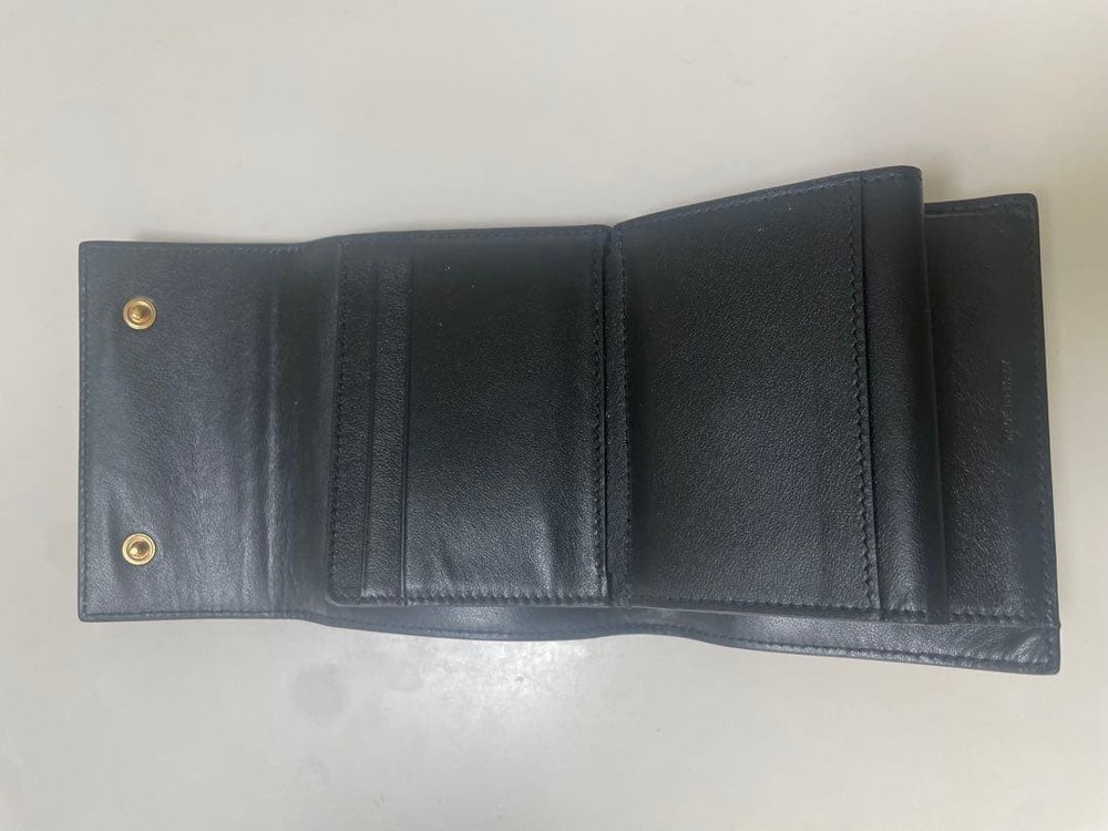 CELINE Black Tri Fold Wallet From Japan