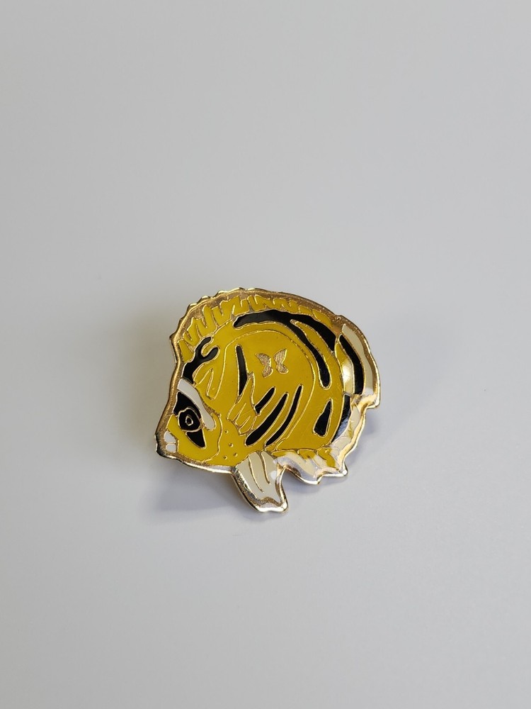 Yellow & Black Tropical Fish Lapel Pin