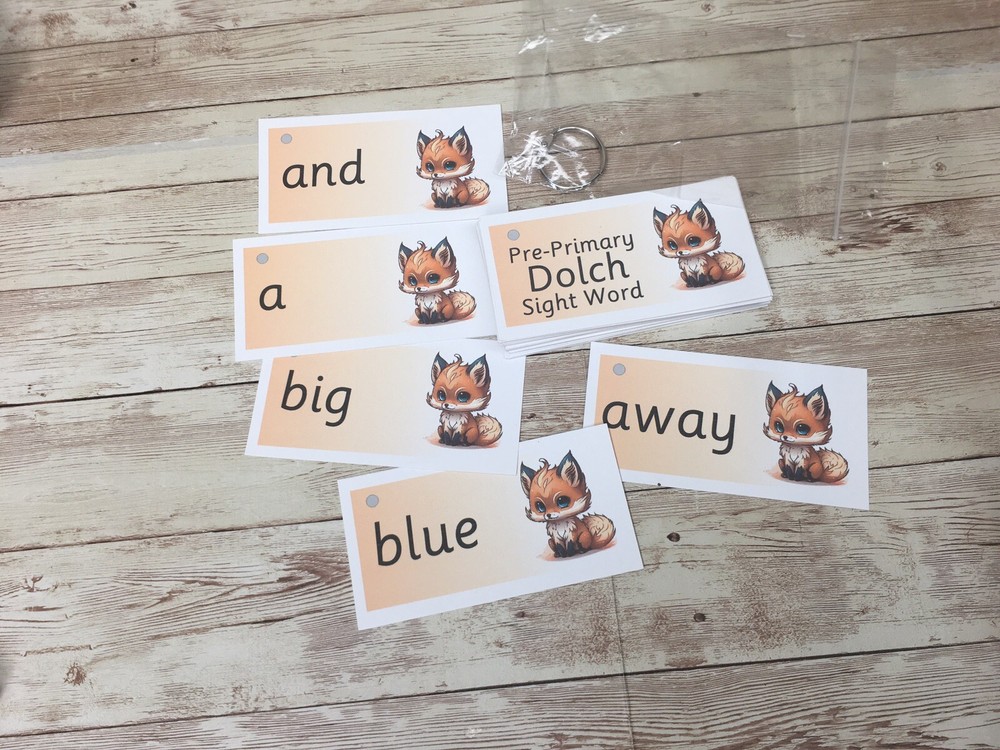 DIY PRINTED / UNCUT Literacy Learning Resource Dolch Pre-primer Sight Word