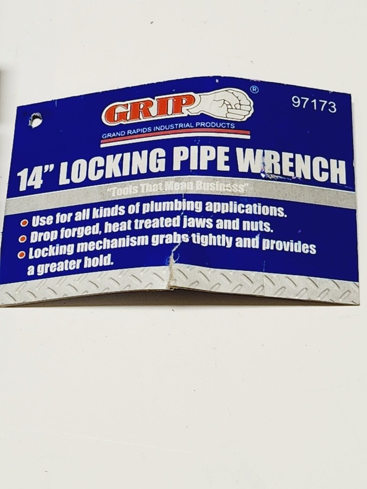 Grip 14" Adjustable Locking Pipe Wrench
