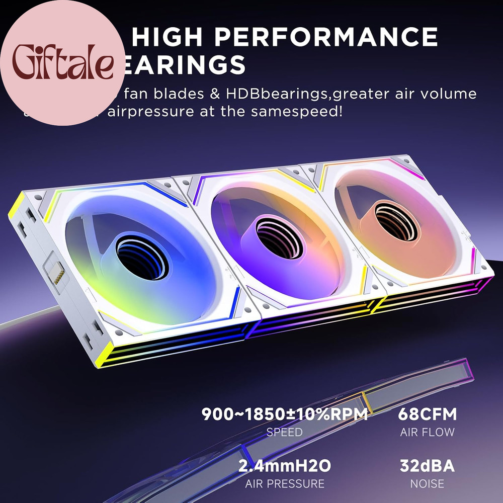 Interstellar V2 X3 120Mm PC ARGB Computer Case Fans|Infinity Mirror|Daisy-Chain|