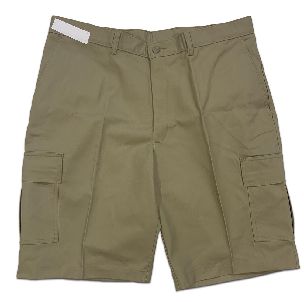 Edwards Cargo Work Shorts Flat Front Casual Khaki Size 38 Work Uniform