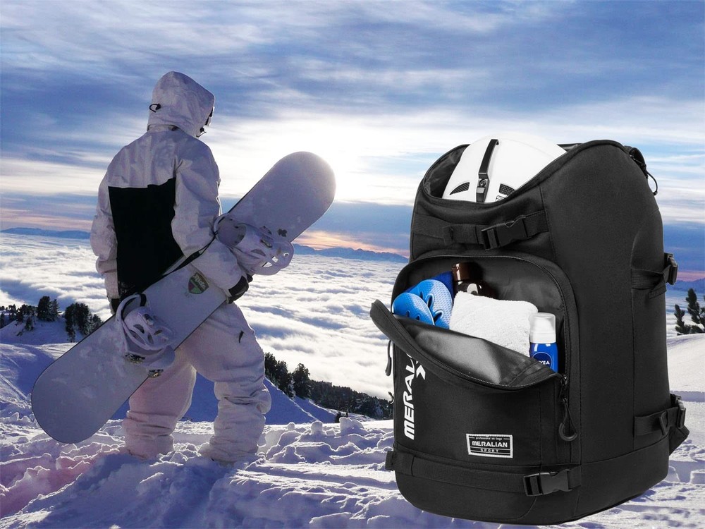 Ski Boot Bag - 50L Ski Boot Travel Backpack Waterproof Snowboard Boot Backpac...