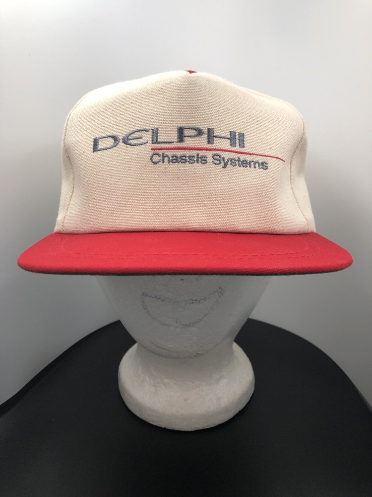 DELPHI Chassis Systems beige canvas HAT/CAP with snapback-needs snapback repair