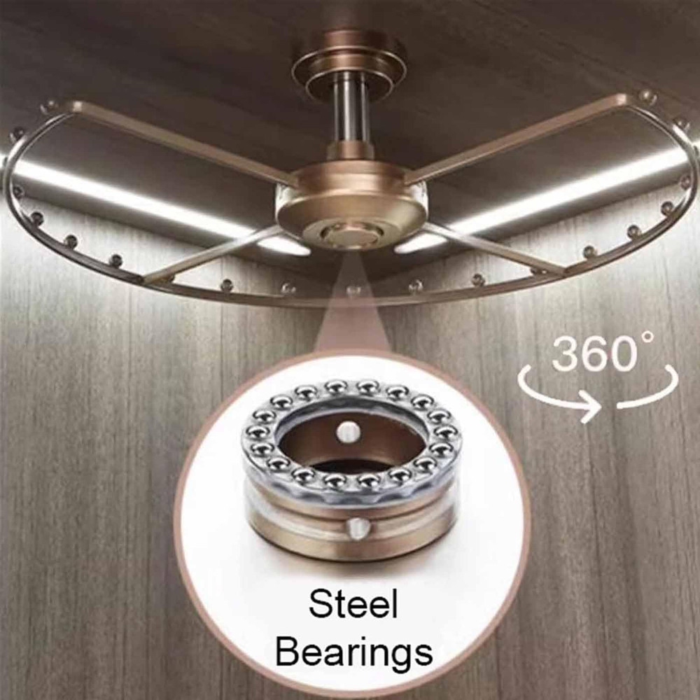 360° Rotating Corner Closet Rod - Space-Saving Heavy Duty Organizer