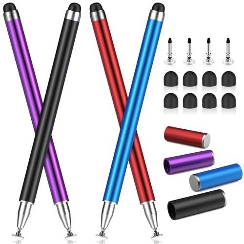 Stylus Pens for Touchscreens, 2-in-1 High Sensitivity&Precision 4 Pack