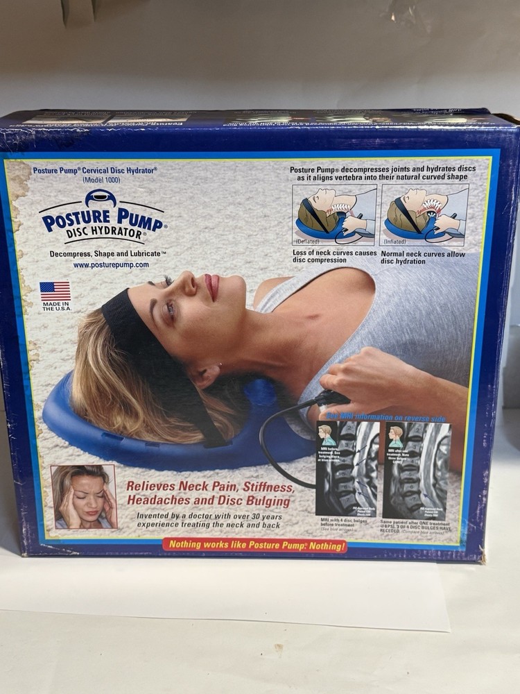 Posture Pump Dual Disc Hydrator Model 1000 Cervical Hydrator w/ Box