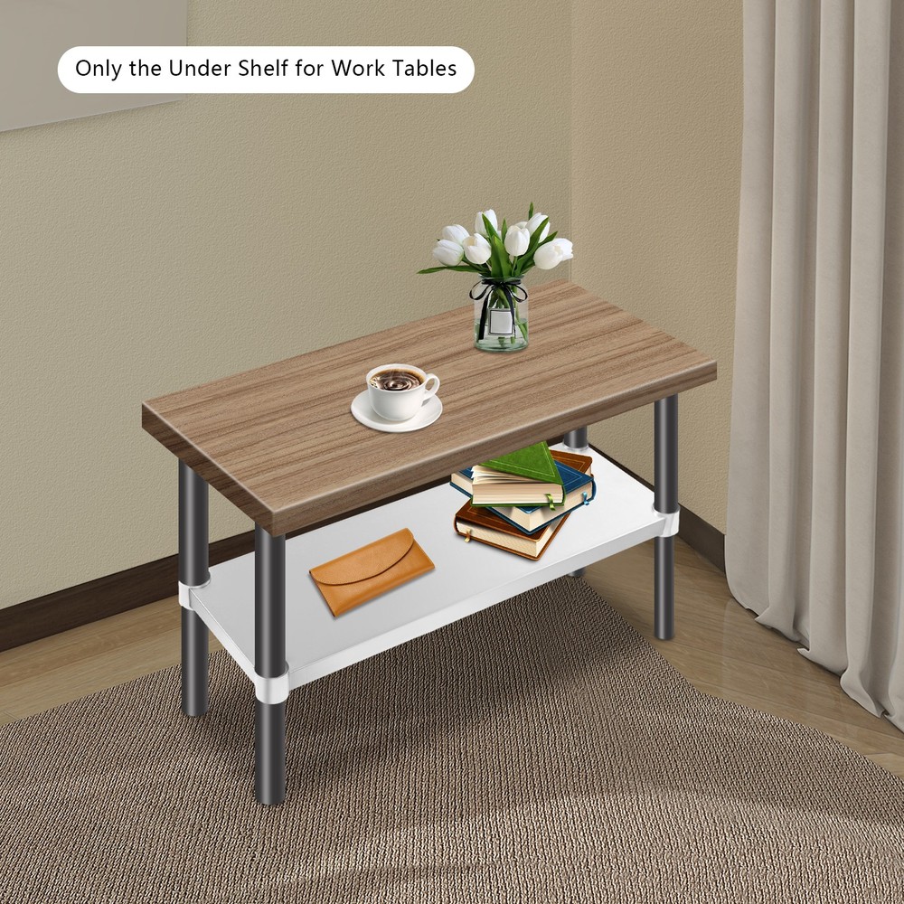 Under Shelf Stainless Steel Worktable Below Rack Storage Board Max. 100kg Load