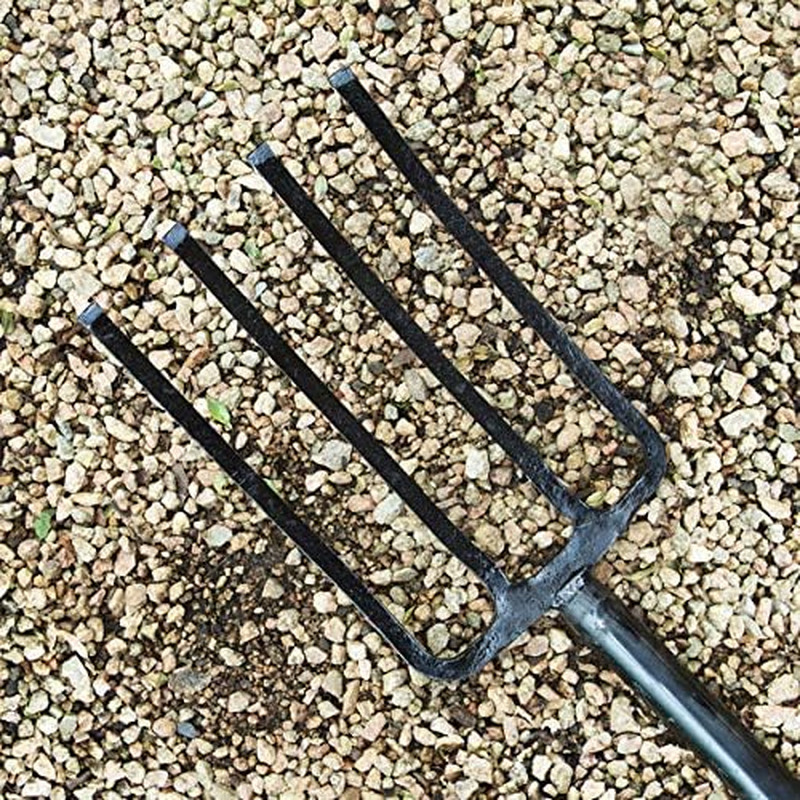 Digging Fork, Steel Shaft, Super Heavy Duty 4 Tine Spading Fork, Virtually Unbre