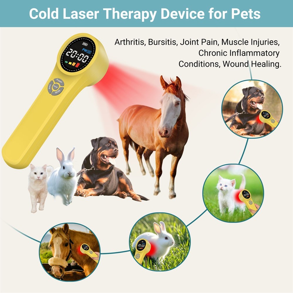Class 4 Cold Laser Therapy Device Red Infrared Light for Deep Tissue Healing